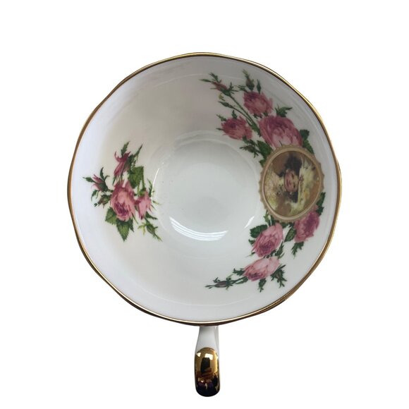 Vintage Avon Floral Bone China Tea Cup & Saucer Set Gold Trim 1991 Honor Society - Picture 6 of 11